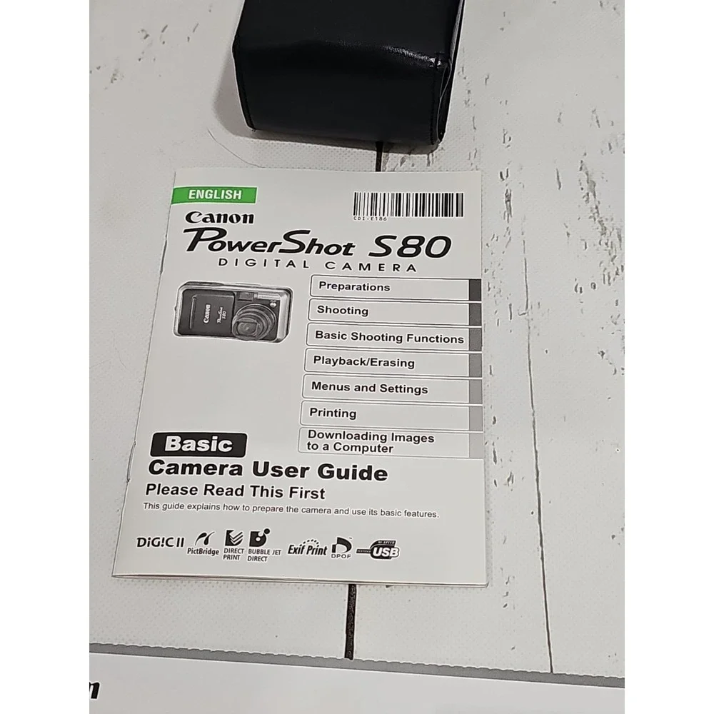 Canon PowerShot S80 8.0MP Digital Camera - Black And Silver - New Battery